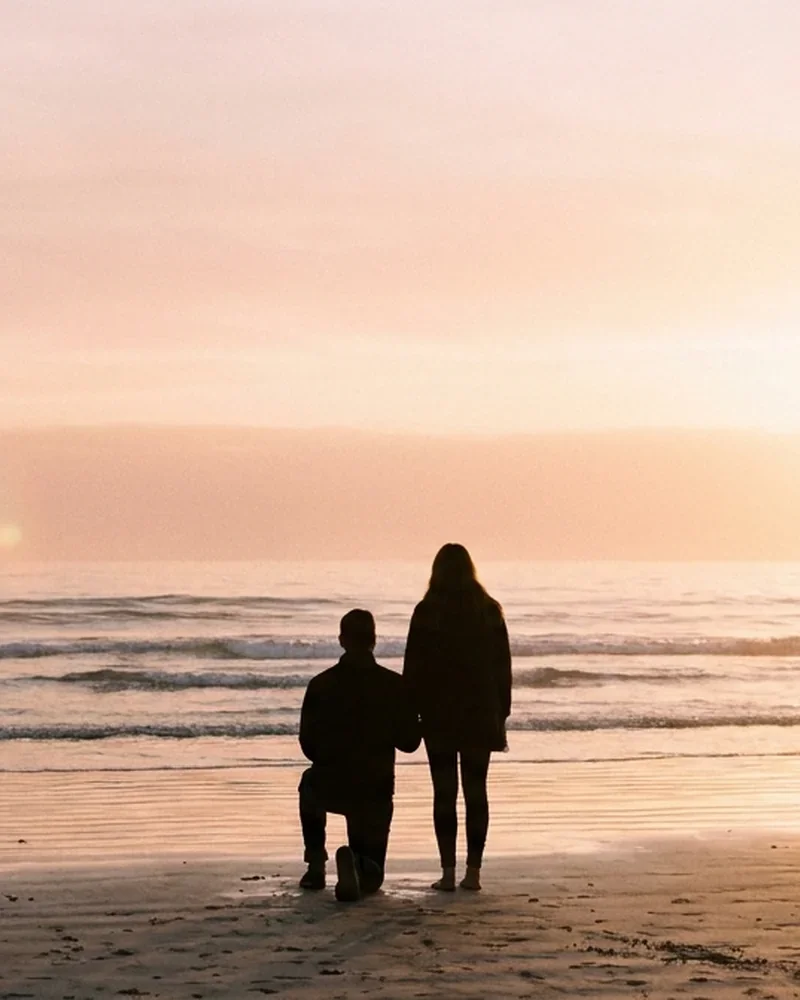 A styled Brisbane proposal at golden hour